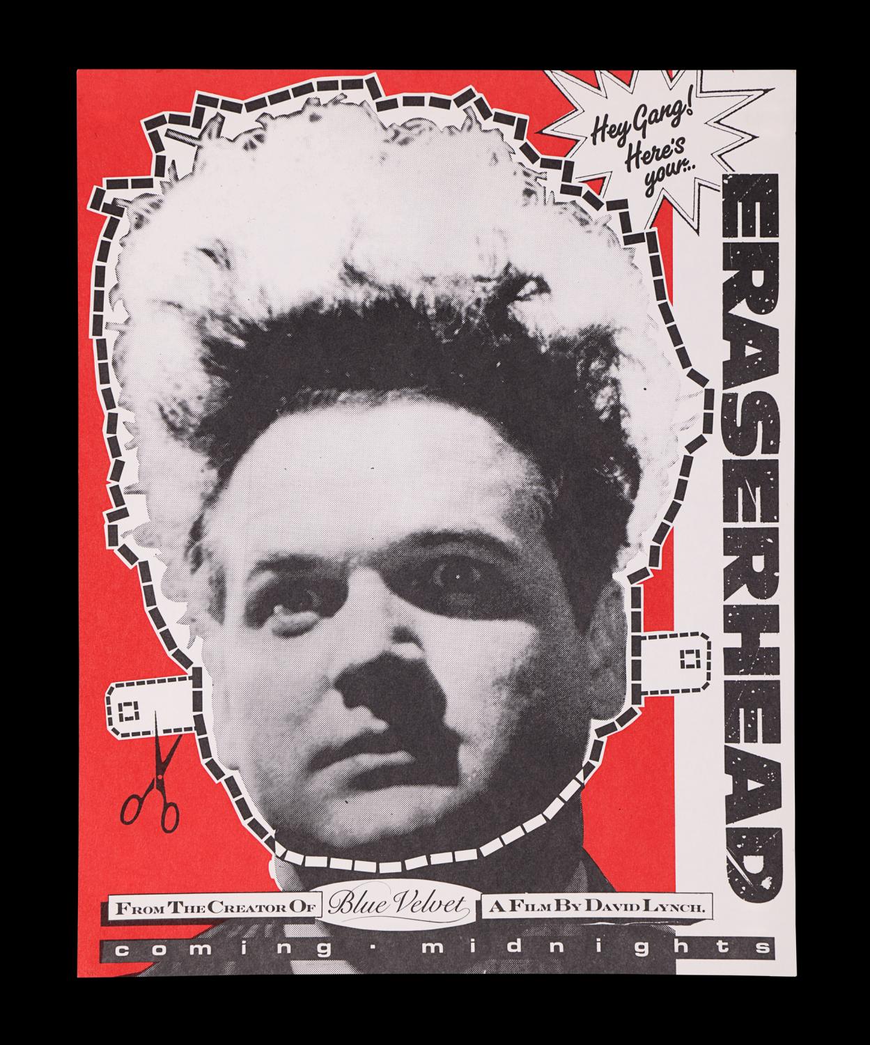 Lot #286 - ERASERHEAD (1977) - Promotional 'Cut-Out' Mask Poster, 1980s