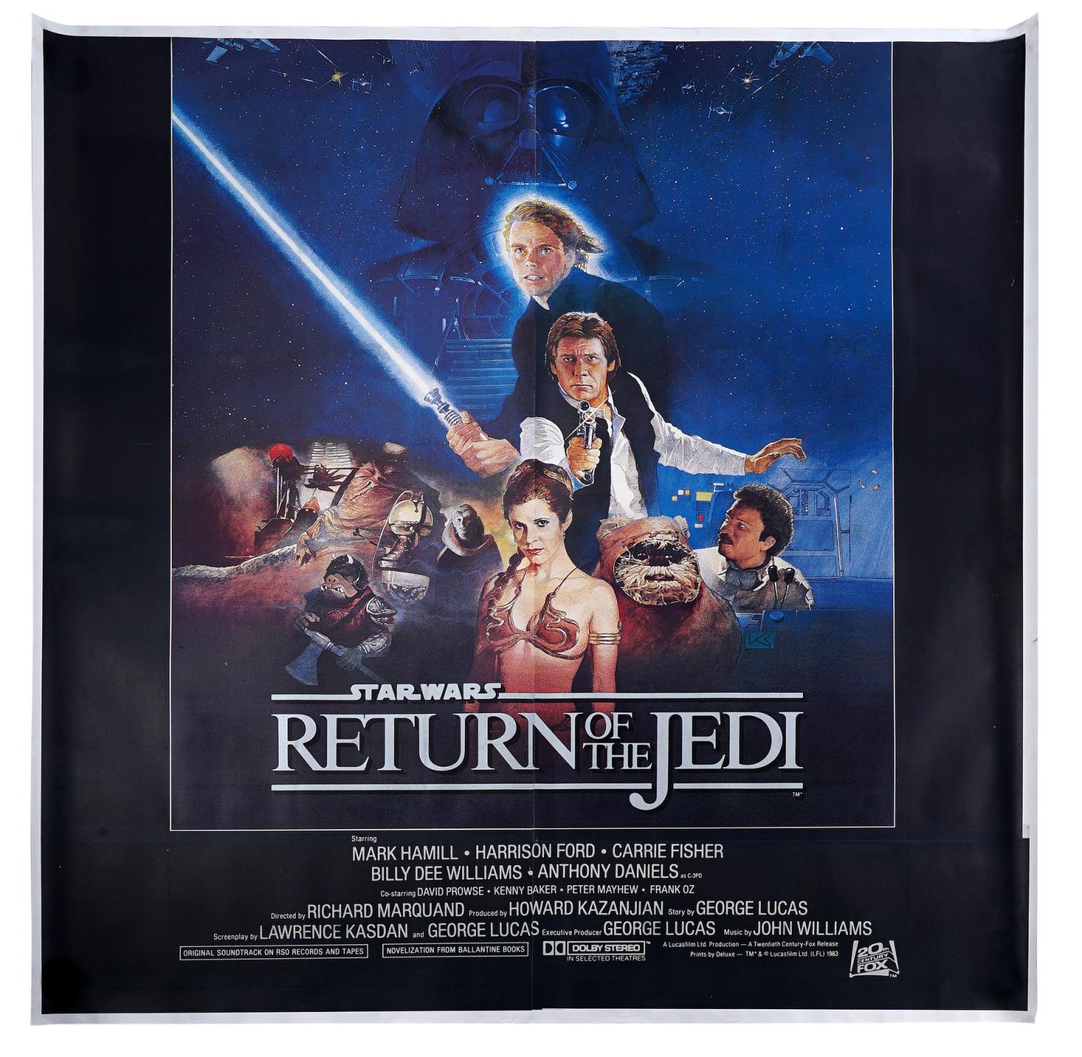 Lot #529 - STAR WARS: EP VI - RETURN OF THE JEDI (1983) - US Six-Sheet ...